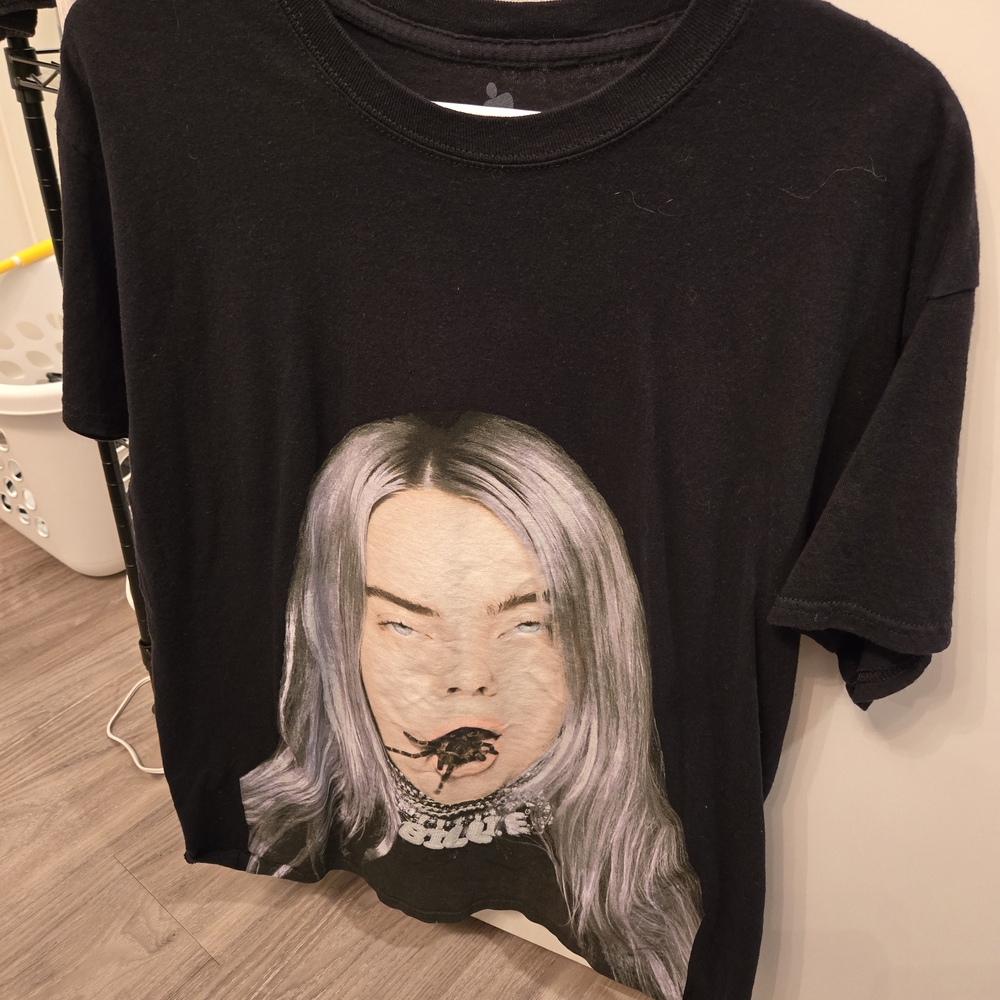 Billie Eilish Artistic Black Short Sleeve T-Shirt